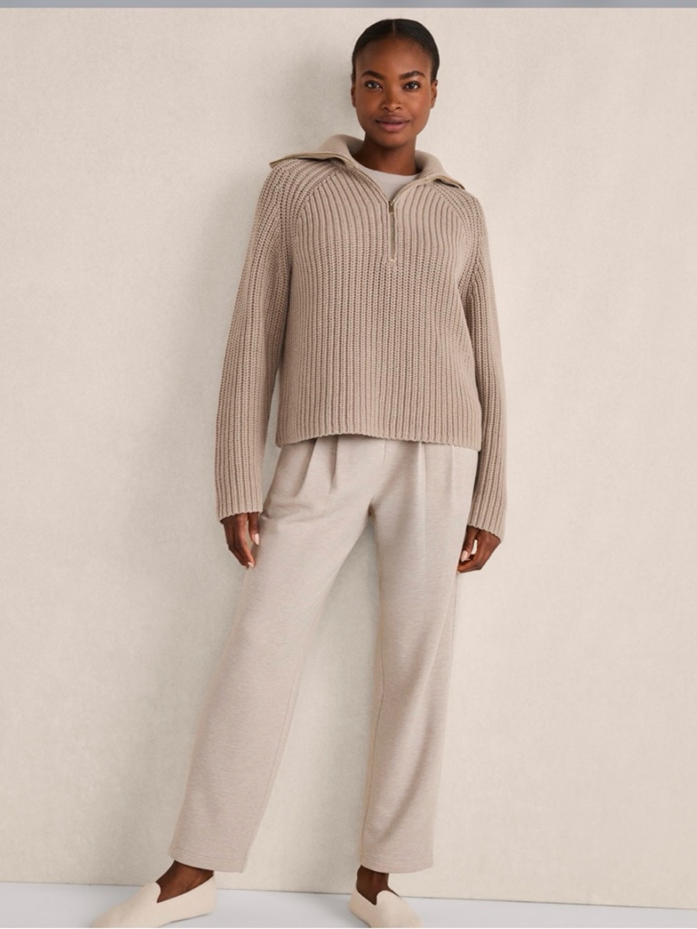 Haven Well Within cotton shaker half stitch sweater xl